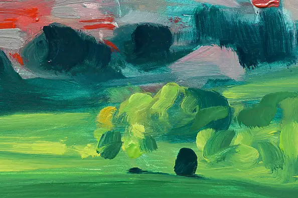 Wojciech Pater, Tra la primavera e l'estate, Quadro a olio - pannello, 80 x 60