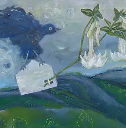 Elżbieta Goszczycka, Между реальностью, мечтой и сказкой, Масляная картина - холст, 45 x 35