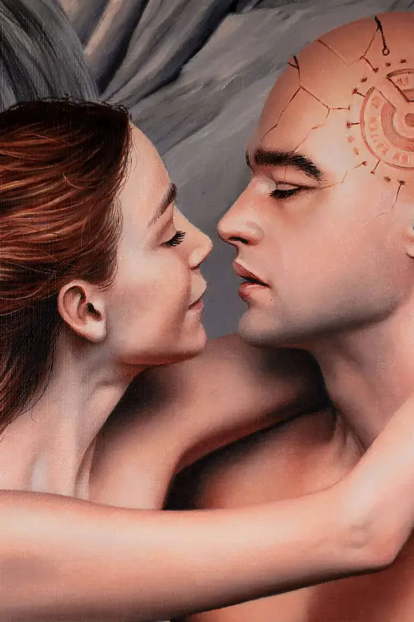 Maja Borowicz, Entre cendres et vie, Peinture à l'huile - toile, 80 x 90