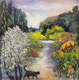 Maria Dziopak, Между сезонами, Акрилова картина - холст, 100 x 100