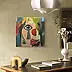 katarzyna nachajska, Between glances, Acrylic painting - canvas, 80 x 80