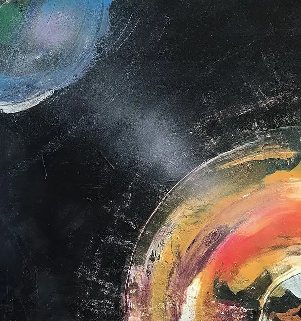 Ewa Mościszko, Miedzy swiatami 2, Obraz akrylowy - płótno, 50 x 50