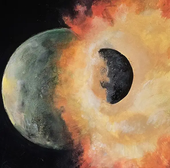 Ewa Mościszko, Miedzy swiatami 2, Obraz akrylowy - płótno, 50 x 50