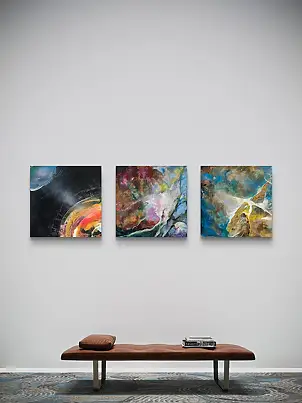 Ewa Mościszko, Between Worlds 3, Acrylic painting - canvas, 50 x 50