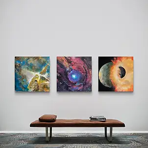 Ewa Mościszko, Miedzy swiatami, Obraz akrylowy - płótno, 50 x 50