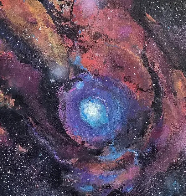 Ewa Mościszko, Miedzy swiatami, Obraz akrylowy - płótno, 50 x 50