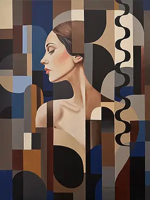 Joanna Szumska, Między taktami, Obraz akrylowy, Obraz olejny - płótno, 60 x 80