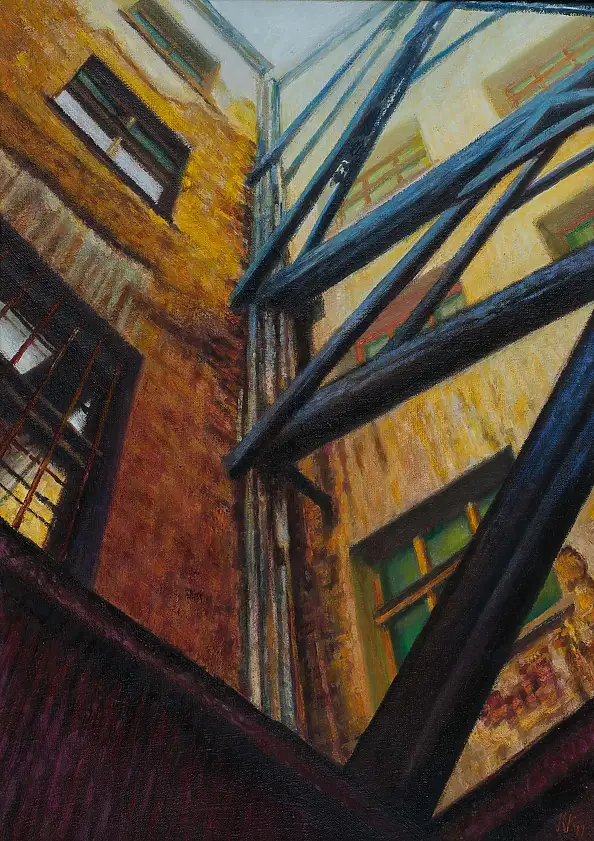 Krzysztof Krzywiński, "Miejsce 18" , Obraz olejny - płótno, 50 x 70