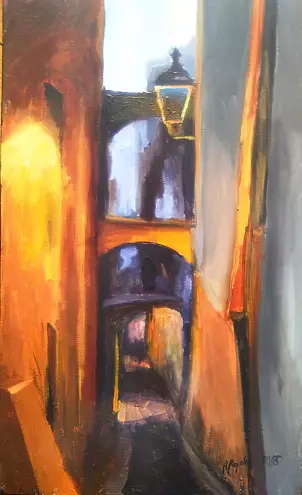 Renata Rychlik - Miejski zaułek nocą