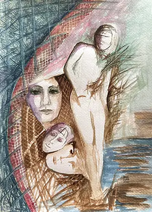 Anna Lupa Suchy, Instantanés 26, Aquarelles - papier, 20 x 29