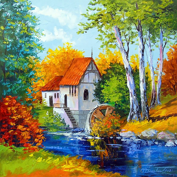 Olha Darchuk - Mill by the river 