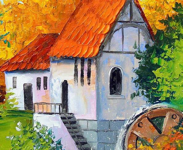 Olha Darchuk - Mill by the river 