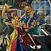 Robert Jadczak, Milonga e il vecchio pianoforte, Quadro a olio - tela, 60 x 80
