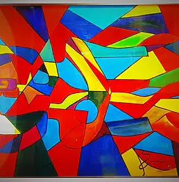 Karolina Goławska, любовь, Акрилова картина - папір, 100 x 70