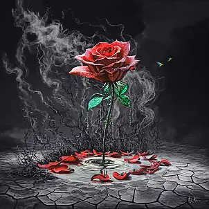 Martyna Mączka, Love, Acrylic painting - canvas, 100 x 100