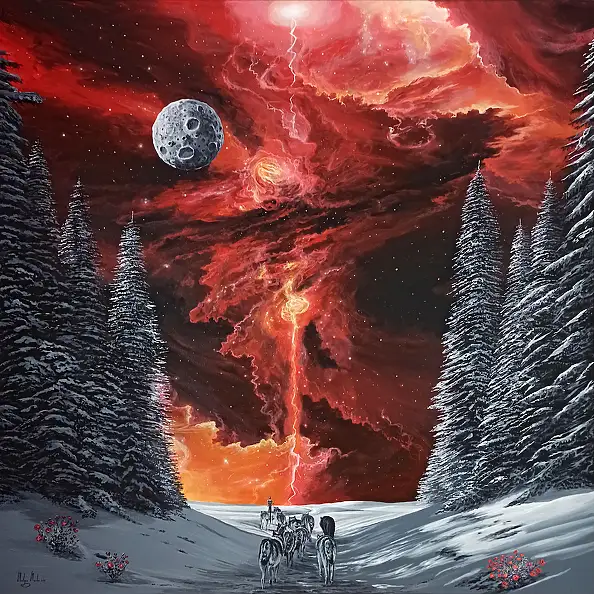 Martyna Mączka, Despite everything, Acrylic painting - canvas, 100 x 100