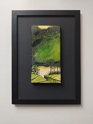 Dariusz Franciszek Różyc, A miniature from the series ''On the Edge of the Forest'', Acrylic painting - inne, canvas, 10 x 20