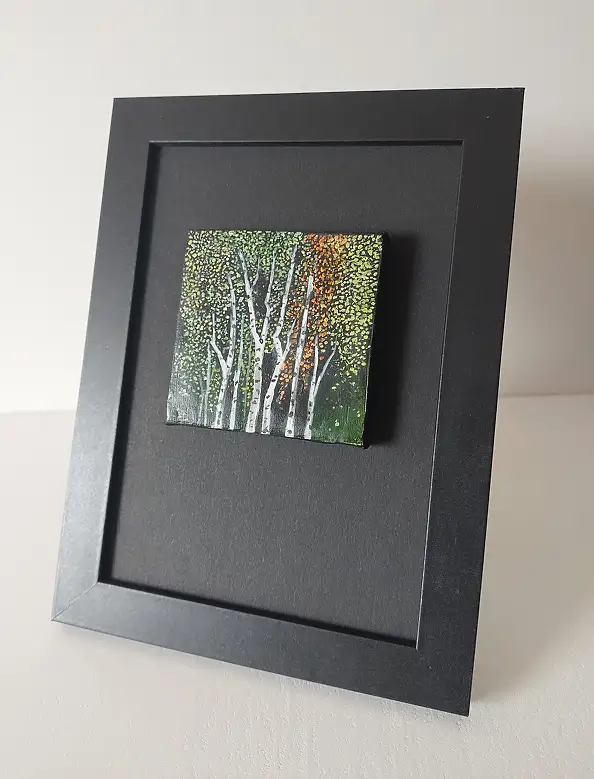 Dariusz Franciszek Różyc, Miniaturka z serii ''Na skraju lasu'', Obraz akrylowy - inne, płótno, 5 x 7