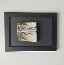Dariusz Franciszek Różyc, Miniaturka z serii ''Na skraju lasu'', Obraz akrylowy - inne, płótno, 7 x 7