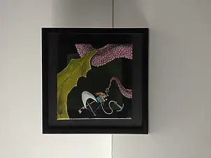 Dariusz Franciszek Różyc, Miniaturka z serii ''Nie tak odległe..'', Obraz akrylowy - inne, płótno, 15 x 15