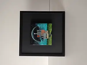 Dariusz Franciszek Różyc, Miniaturka z serii ''Nie tak odległe..'', Obraz akrylowy - inne, płótno, 10 x 10