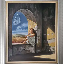 Marcin Kołpanowicz, Мисс Робинсон, Масляная картина - холст, 80 x 100