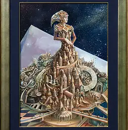 Tomasz Sętowski, Mistrzyni Początku, rok 2020, Obraz olejny - płótno, 70 x 100