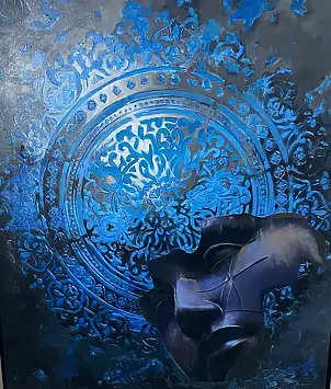 Mirosław Cholewinski, Mitoraj1, Oil painting - canvas, 80 x 90