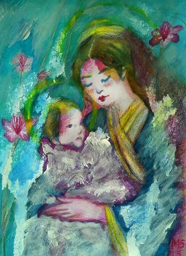 Marzena Salwowska - Młoda Matka z Akita