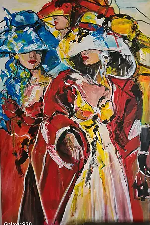 małgorzata machynia, Models, Acrylic painting - canvas, 100 x 150