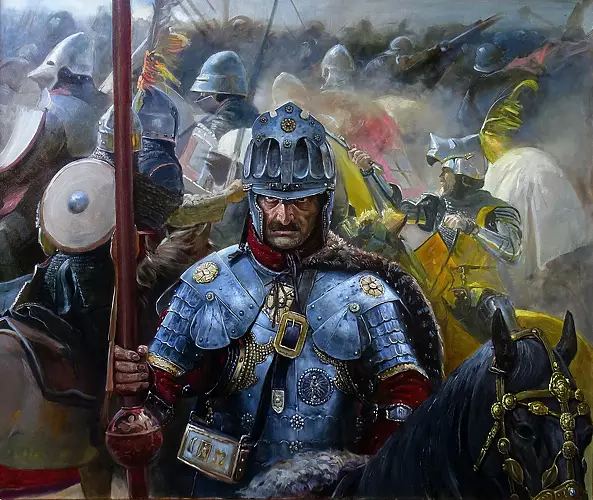 Dariusz Kaleta - My Magic Lechistan - Battle - Central triptych part