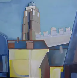 Maria Głębicka, Мой город, Акрилова картина - холст, 100 x 80
