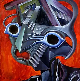 Piotr Promiński, Мои лестницы, Масляная картина - , 70 x 100