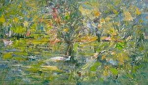   - Stream, willows, impression