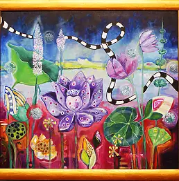 Marta Małocha, болотный, Акрилова картина - холст, 100 x 90