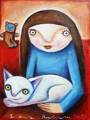 Sylwia Borkowska - Mona z kotem