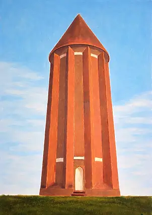 Maryam Gomizi, Qabus Monolith – Mary G, Oil painting - canvas, 50 x 70