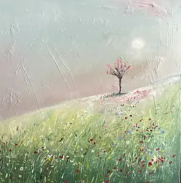 Magdalena Kielb, Лунный свет, Масляная картина - холст, 50 x 50