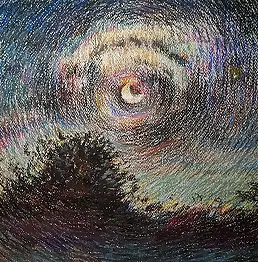 Bogdan Ermakov, Mondscheinnacht, Pastell - Papier, Karton/Pappe, 42 x 30