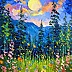Olha Darchuk - Moonlit Night by the Mountains