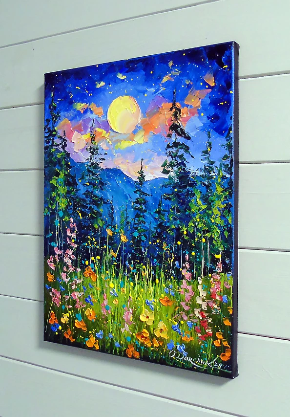 Olha Darchuk - Moonlit Night by the Mountains