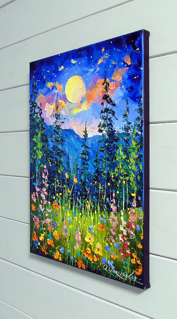 Olha Darchuk - Moonlit Night by the Mountains