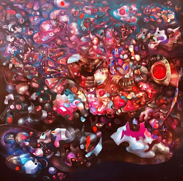 Piotr Król, Morficzne, Obraz olejny - płótno, 150 x 150