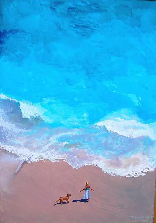 Tatyana Binovska - Morning on Clifton Beach