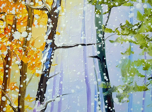 Olha Darchuk - Morning snowfall in the forest