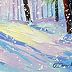 Olha Darchuk - Nevicata mattutina nella foresta