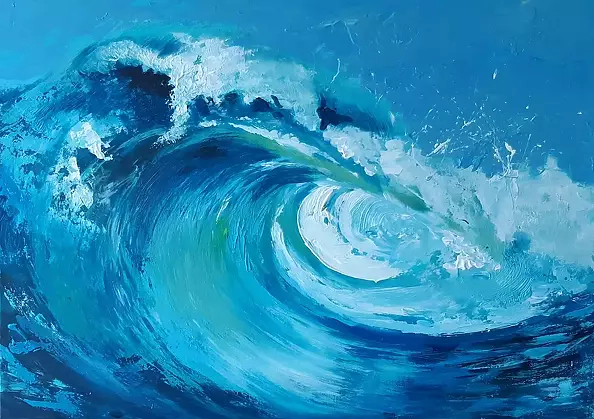 Katarzyna Kozłowska - "Morska z pianką" 50x70cm