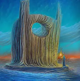Krzysztof Polaczenko, Морской странник, Акрилова картина - плита, 80 x 100