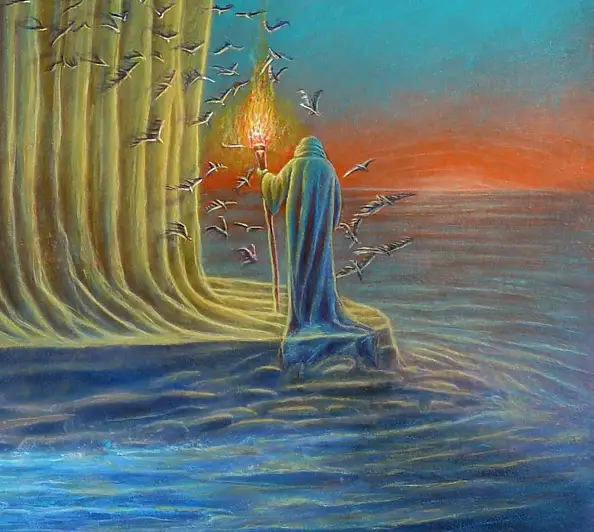 Krzysztof Polaczenko, vagabondo del mare, Dipinto acrilico - pannello, 80 x 100