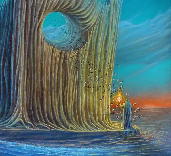 Krzysztof Polaczenko, vagabondo del mare, Dipinto acrilico - pannello, 80 x 100